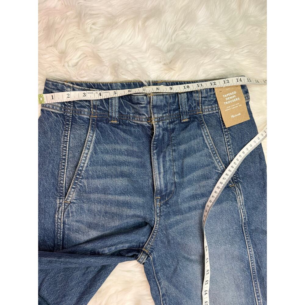 NWT Madewell High Rise Tapered Denim Trousers Blue Size 27 Relaxed Jeans - Picture 9 of 14